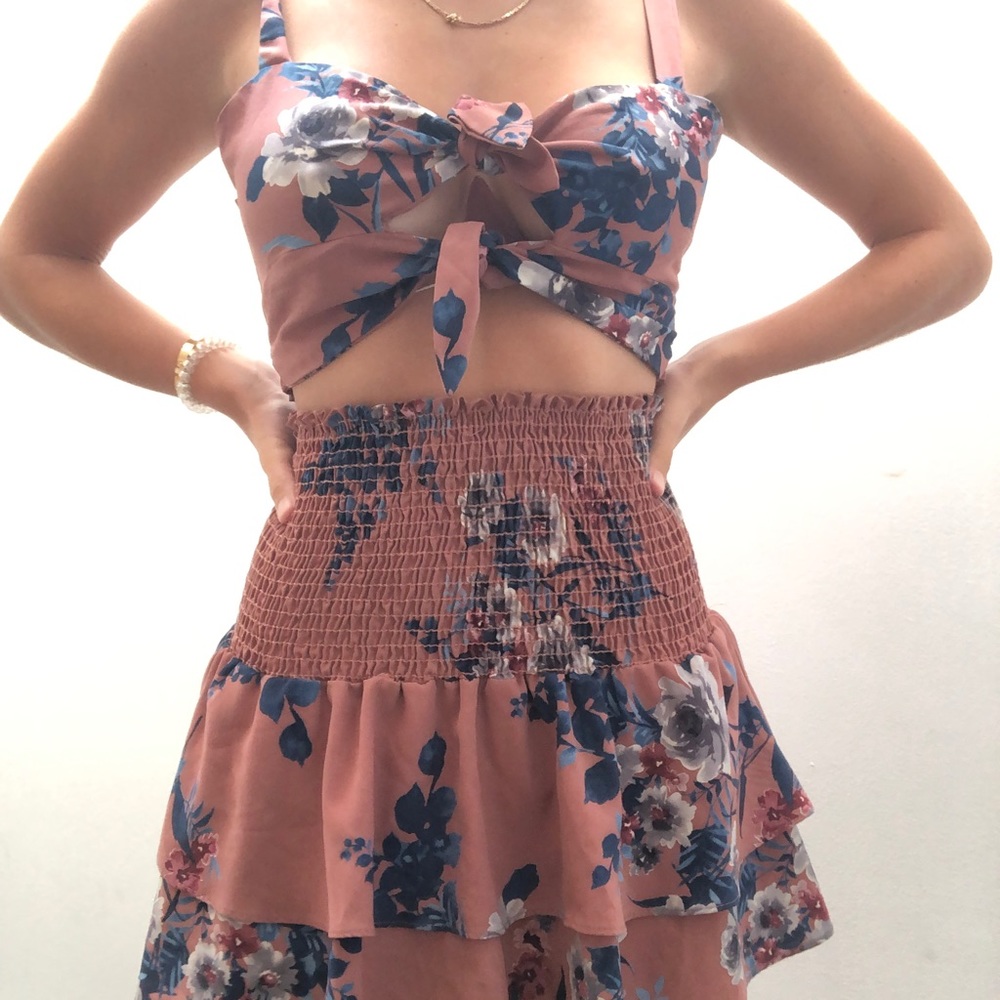 Planet Blue floral set